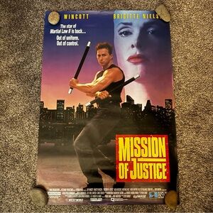 Mission Of Justice Original 27 X 40 Theatrical Movie Poster